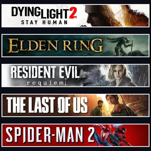  DY2 +Elden +Evil 9 +TLOU1 +Spider 2